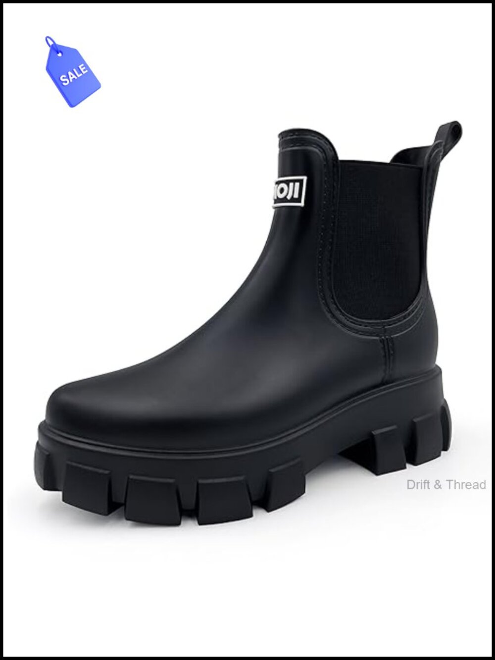 Unisex Ankle Chelsea Rain Platform Rubber Waterproof Boots